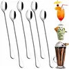 Latte and dessert spoons Springos HA7498, set of 6 pcs, stainless steel, 19.7 cm, silver