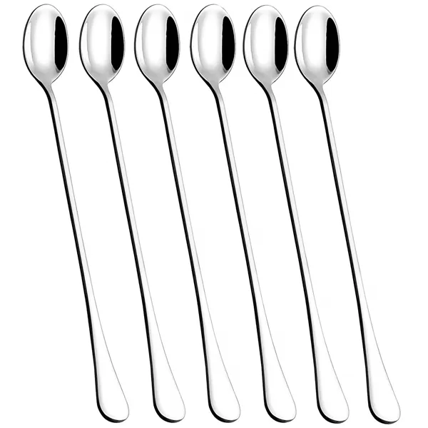 Latte and dessert spoons Springos HA7498, set of 6 pcs, stainless steel, 19.7 cm, silver
