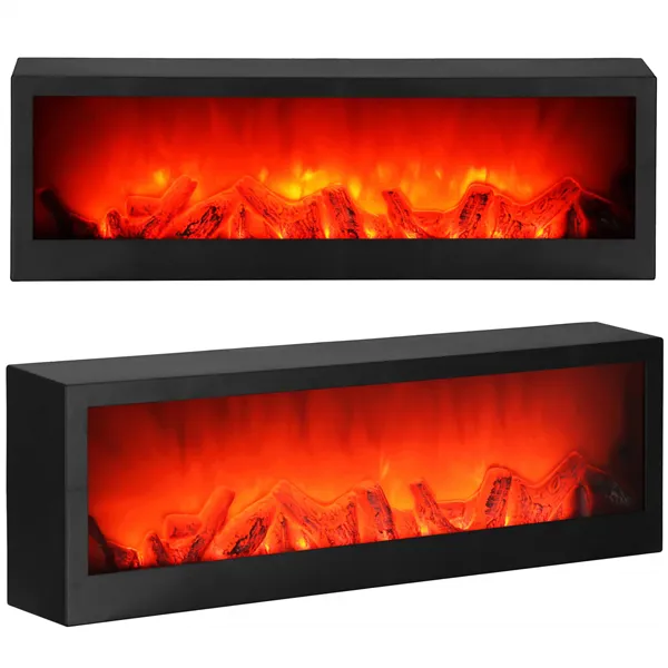 Dekoratyvinė židinio lempa Springos CL0863, USB LED 60x10x19,5 cm, juoda