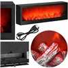 Battery-operated fireplace lamp Springos CL0863, USB LED 60x10x19.5 cm, decorative lighting, black
