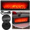 Battery-operated fireplace lamp Springos CL0863, USB LED 60x10x19.5 cm, decorative lighting, black