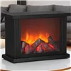 Battery-powered LED fireplace lamp decorative lighting, Springos CL0864 black