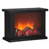 Battery-powered LED fireplace lamp decorative lighting, Springos CL0864 black