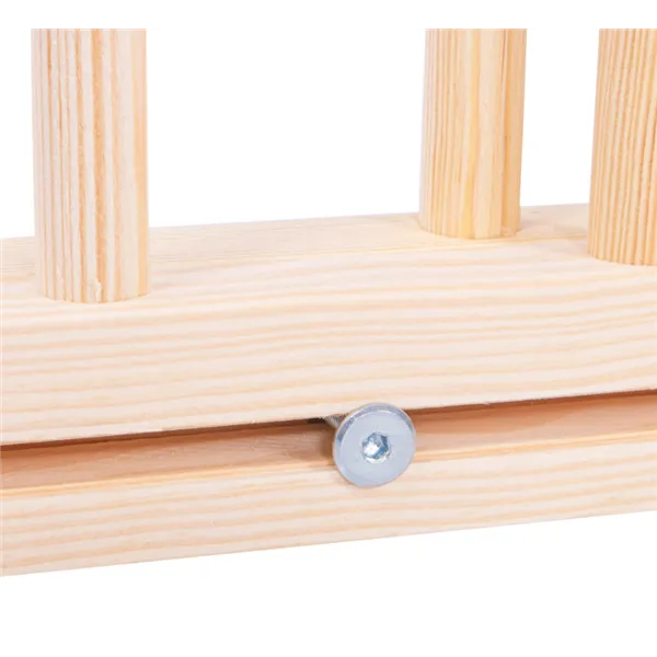 Wooden Safety Gate Springos SG005, Adjustable 72-122 cm