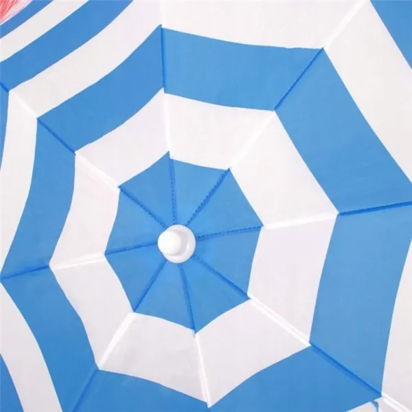 Beach Umbrella with Adjustable Height and Tilt Springos BU0013, 180 cm, with Pink Flamingo Print