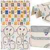 Double-sided foldable foam play mat for children Springos KM0020, 180x200 cm XXL, vehicle design