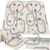 Двусторонний складной игровой коврик для детей Springos KM0020, 180x200 см XXL, с транспортом