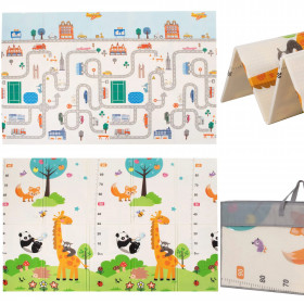 Kaksipuolinen taittuva vaahtomuovileikkimatto lapsille Springos KM0021, 150x200 cm, liukumaton