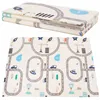 Двусторонний складной игровой коврик для детей Springos KM0022, 150x200 см, с транспортом