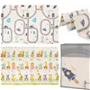Double-sided foldable foam play mat for children Springos KM0022, 150x200 cm, vehicle design