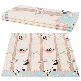 Kaksipuolinen taittuva vaahtomuovileikkimatto lapsille Springos KM0023, 150x200 cm, eläinkuvio