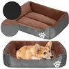 Dog, cat bed XL Springos PA0329XL, resting place 70x57x13 cm brown-gray