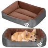 Dog, cat bed XL Springos PA0329XL, resting place 70x57x13 cm brown-gray