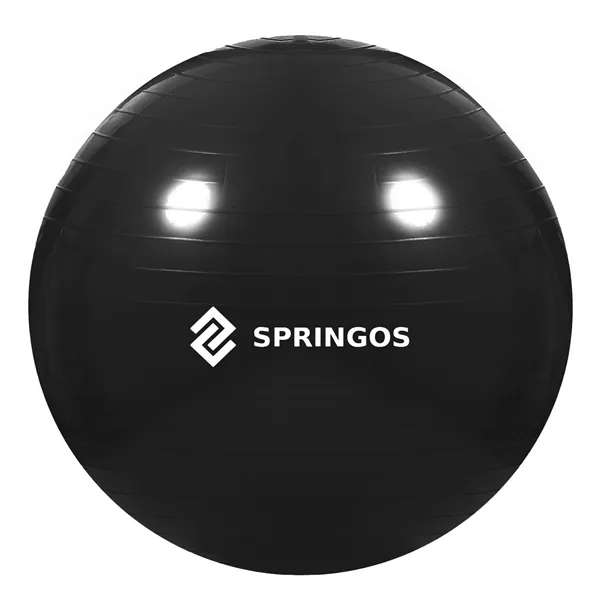 Фитнес-гимнастический мяч с насосом Springos FB0013, 55 см, черный