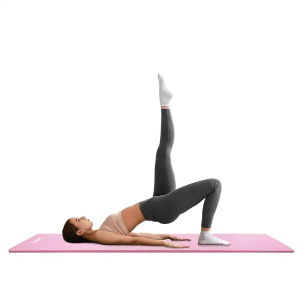 Universal exercise mat for fitness, yoga, pilates Springos YG0030, 183 cm, pink