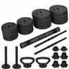 Adjustable dumbbell set Springos FA1672, 30 kg, bar + weights, black