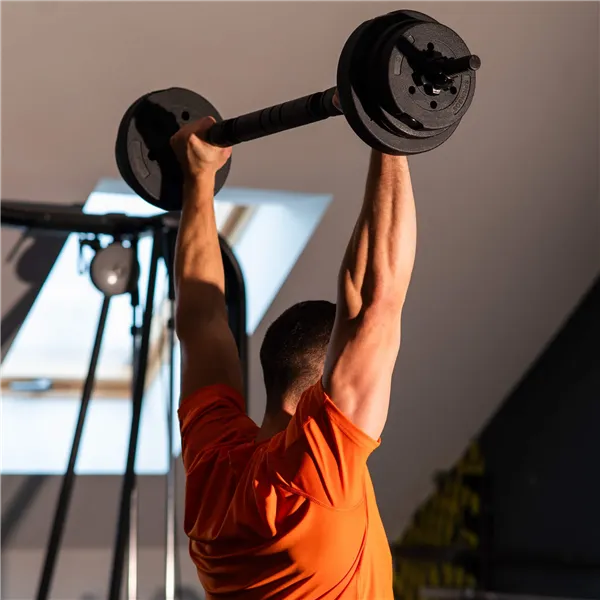 Adjustable dumbbell set Springos FA1672, 30 kg, bar + weights, black