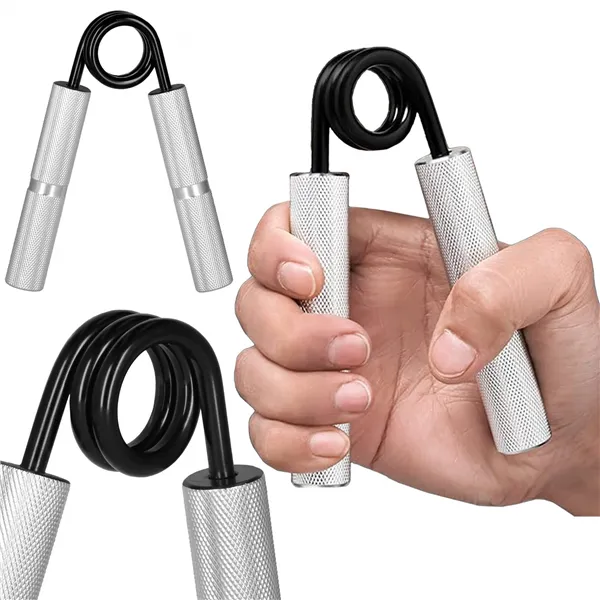 Steel hand gripper, hand expander 68 kg for hand exercises, Springos FA0150, silver-black