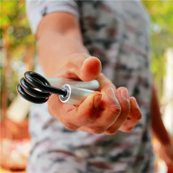 Стальной эспандер для рук, кистевой тренажер 68 кг для упражнений, Springos FA0150, серебристо-черный