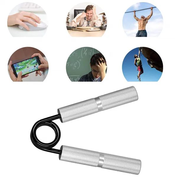 Стальной эспандер для рук, кистевой тренажер 68 кг для упражнений, Springos FA0150, серебристо-черный