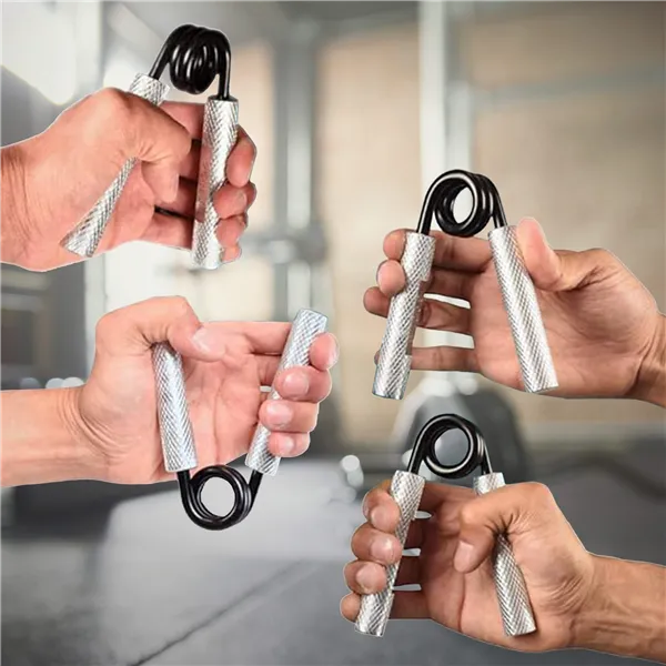 Steel hand gripper, hand expander 68 kg for hand exercises, Springos FA0150, silver-black