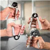 Steel hand gripper, hand expander 68 kg for hand exercises, Springos FA0150, silver-black