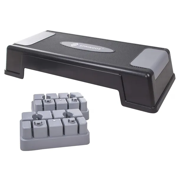 Aerobic step platform Springos FA0105, black-grey