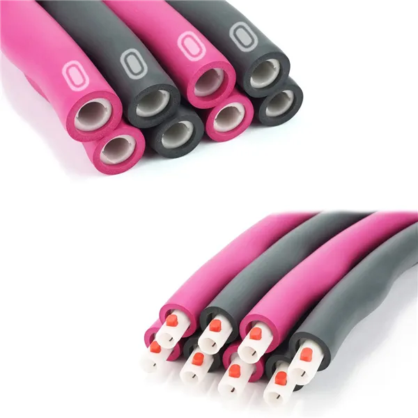 Hula hoop with massager Springos FA0067 100 cm pink-grey