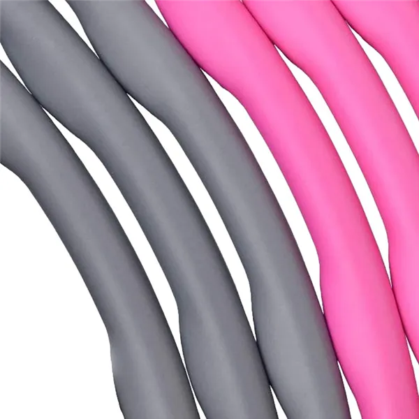 Hula hoop with massager Springos FA0067 100 cm pink-grey