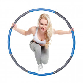 Hula hoop with massager Springos FA0068 100 cm blue-grey