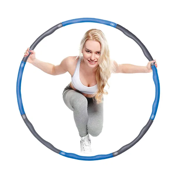 Hula hoop with massager Springos FA0068 100 cm blue-grey
