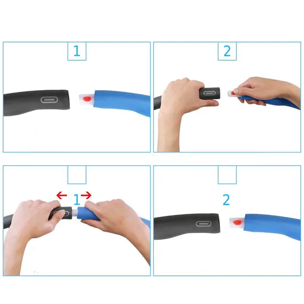 Hula hoop with massager Springos FA0068 100 cm blue-grey