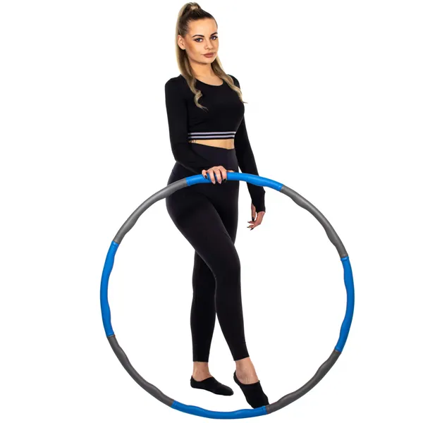 Hula hoop with massager Springos FA0068 100 cm blue-grey
