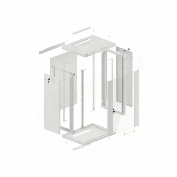 Настенный стеллаж Lanberg WF01-6418-10S