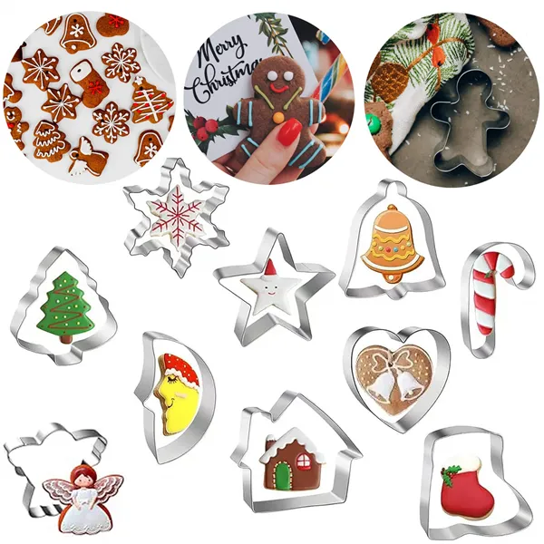 Metal Christmas Cookie Cutters Springos KI0121 10 pcs.