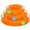 Interactive Cat Toy Ball Tower Carousel Springos PA0330 Orange