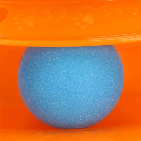Interactive Cat Toy Ball Tower Carousel Springos PA0330 Orange