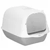 Closed Cat Litter Box with Scoop Springos PA0335 49x36x35 cm Gray-White