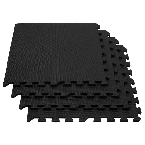 Treniruoklių kilimėlis dėlionės tipo Springos FM0001 60x60 cm juodas 4 vnt.