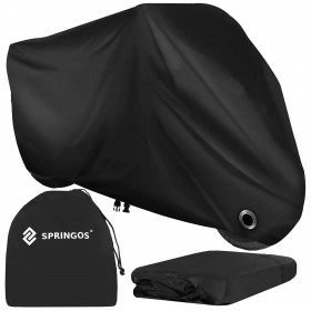 Pyörän, moottoripyörän ja skootterin suoja Springos GA0205, 250x105x125 cm, vedenpitävä, musta