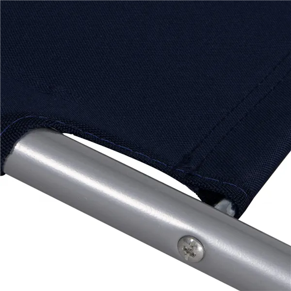 Garden Lounger Springos GC0044, Foldable, with Wheels and Canopy, Navy Blue