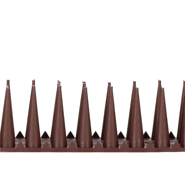 Anti-Bird Spikes Springos GA0018, Plastic Pigeon Repellent Strip, 12 pcs, Brown