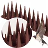 Anti-Bird Spikes Springos GA0018, Plastic Pigeon Repellent Strip, 12 pcs, Brown