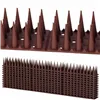 Anti-Bird Spikes Springos GA0018, Plastic Pigeon Repellent Strip, 12 pcs, Brown