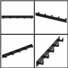 Wall-mounted bathroom hook rack Springos HA5179 5 hooks, black aluminum