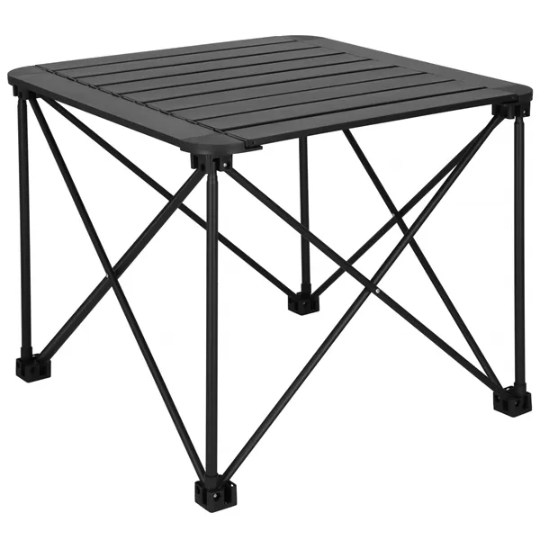 Foldable camping table Springos CS0113, 52.5x52.5x46 cm, black