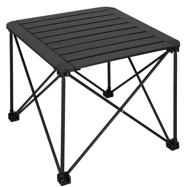 Foldable camping table Springos CS0113, 52.5x52.5x46 cm, black