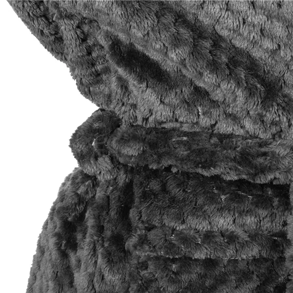 Women's bathrobe with hood Springos HA7364, size L/XL, dark gray