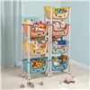 Toy shelf with 3 drawers Springos HA7481 on wheels