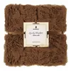 Bedspread Springos HA7070, reversible blanket 220x240 cm, sofa throw, brown